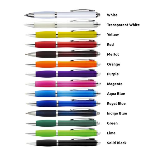 Coloured Curvy Ball Pen